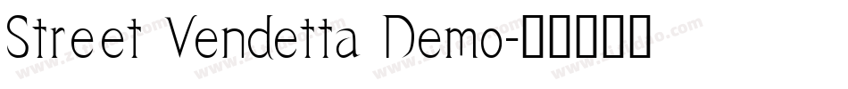 Street Vendetta Demo字体转换